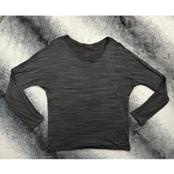 lululemon athletica Tops - Lululemon Set to Sweat Long Sleeve Heathered Gray Top Relaxed Fit Size Medium